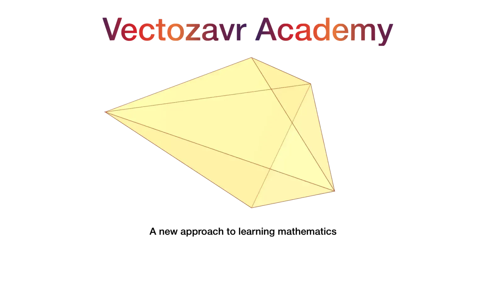 Vectozavr Academy graphic with an abstract geometric shape